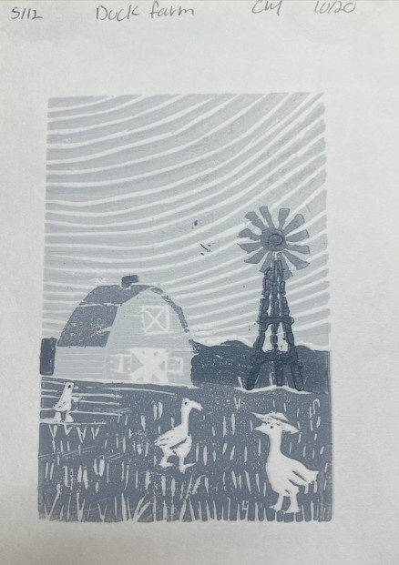 Ducks on a farm Print